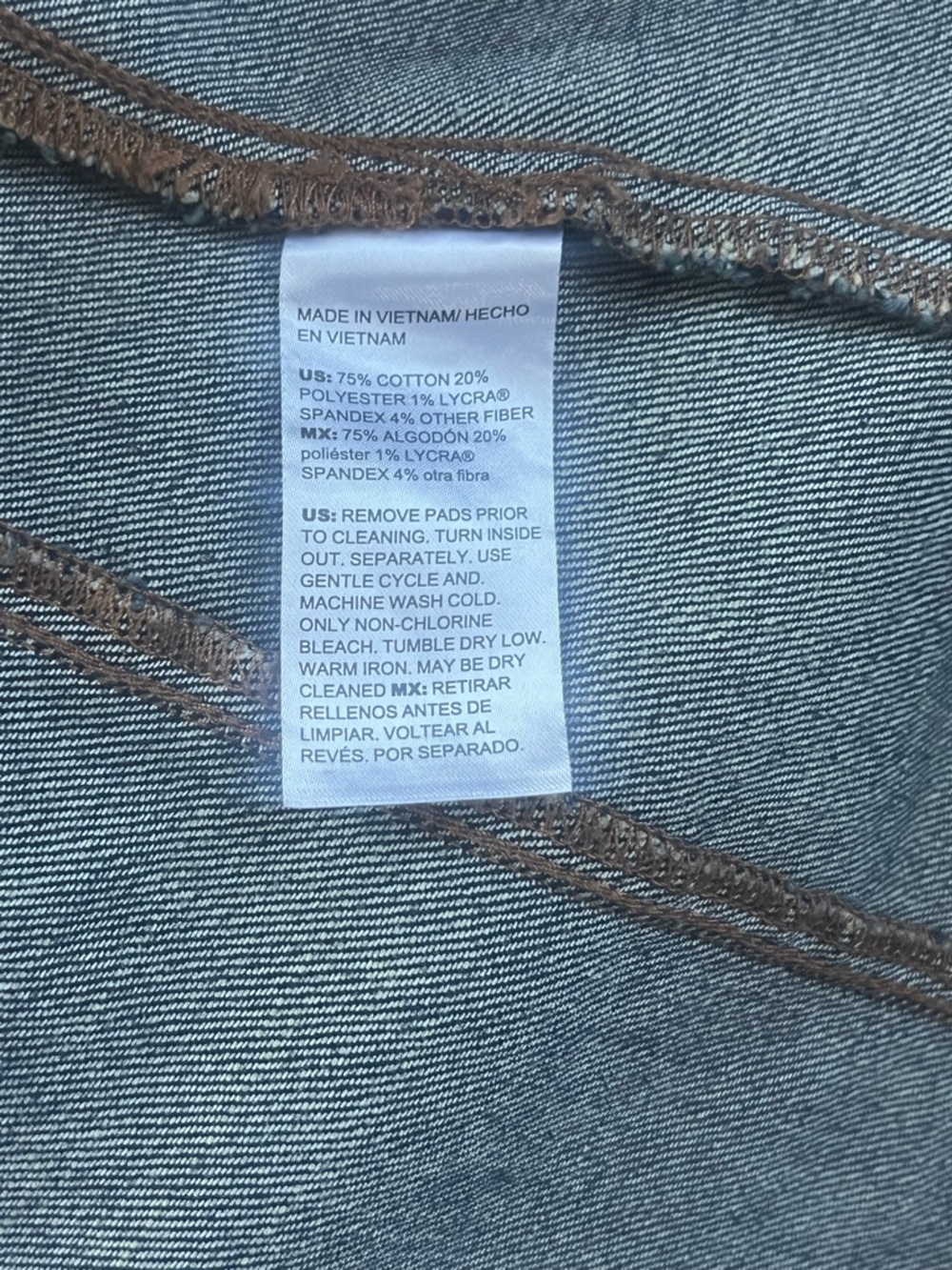 CHICO’S Dark Wash Denim Button Jacket Size 8 - Picture 10 of 10